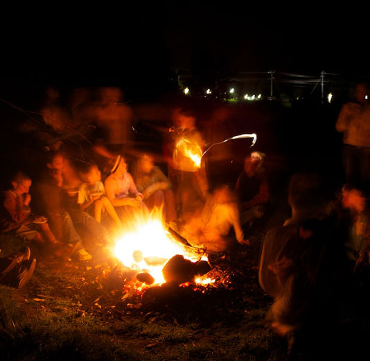 People enjoying a Campfire